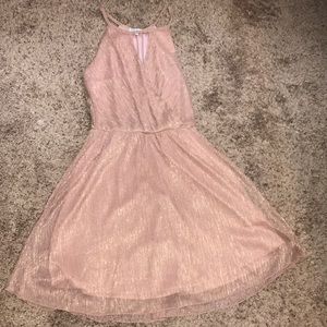 Charlotte Russ pink and gold dress